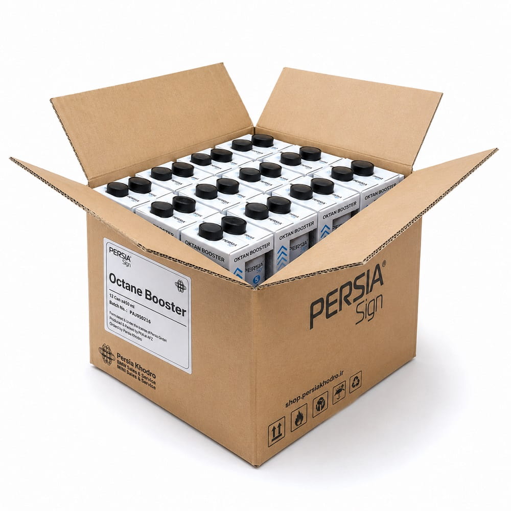 اکتان بوستر پرشیا ساین UP TO 5 حجم 450 میلی‌لیتر کارتن 12 عددی | ارسال رایگان + تخفیف ویژه