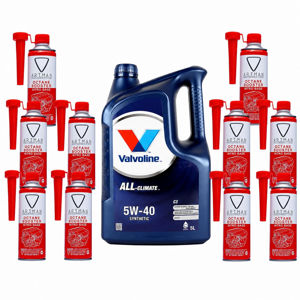 پکیج آمادگی سفر والوالین All Climate C3 5W-40 حجم 5 لیتر + اکتان آرتمن 500 میلی‌لیتر 10 عددی | تخفیف ویژه و ارسال رایگان
