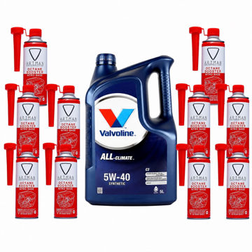 پکیج آمادگی سفر والوالین All Climate C3 5W-40 حجم 5 لیتر + اکتان آرتمن 500 میلی‌لیتر 10 عددی | تخفیف ویژه و ارسال رایگان